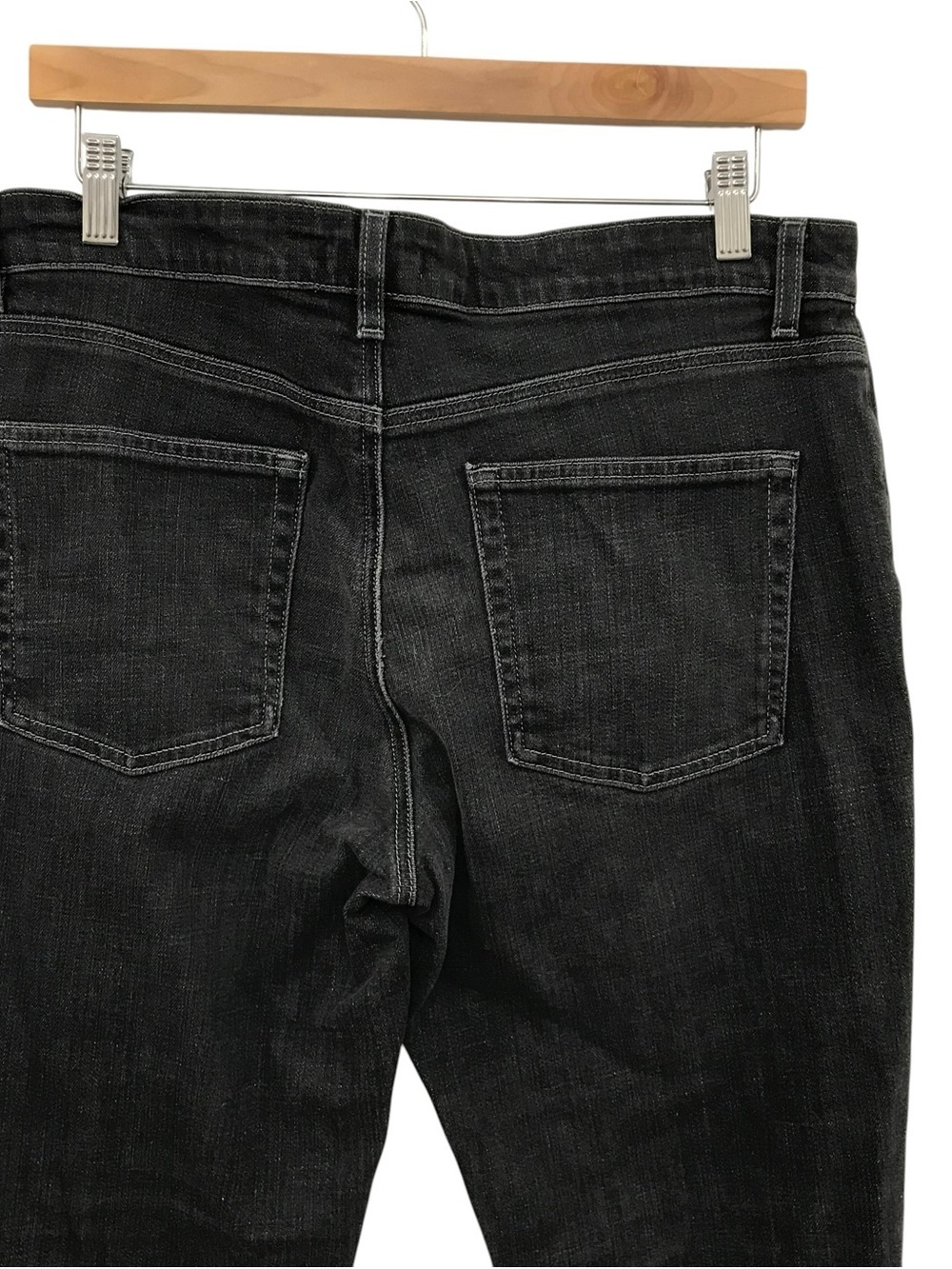 Eileen Fisher Black Denim Jeans Pants Womens Size 8 Organic Cotton USA - Picture 4 of 6